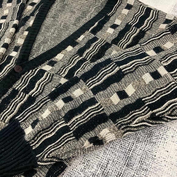 Vintage Sweaters - PATCHWORK CARDIGAN MEDIUM VERY 80s 90s